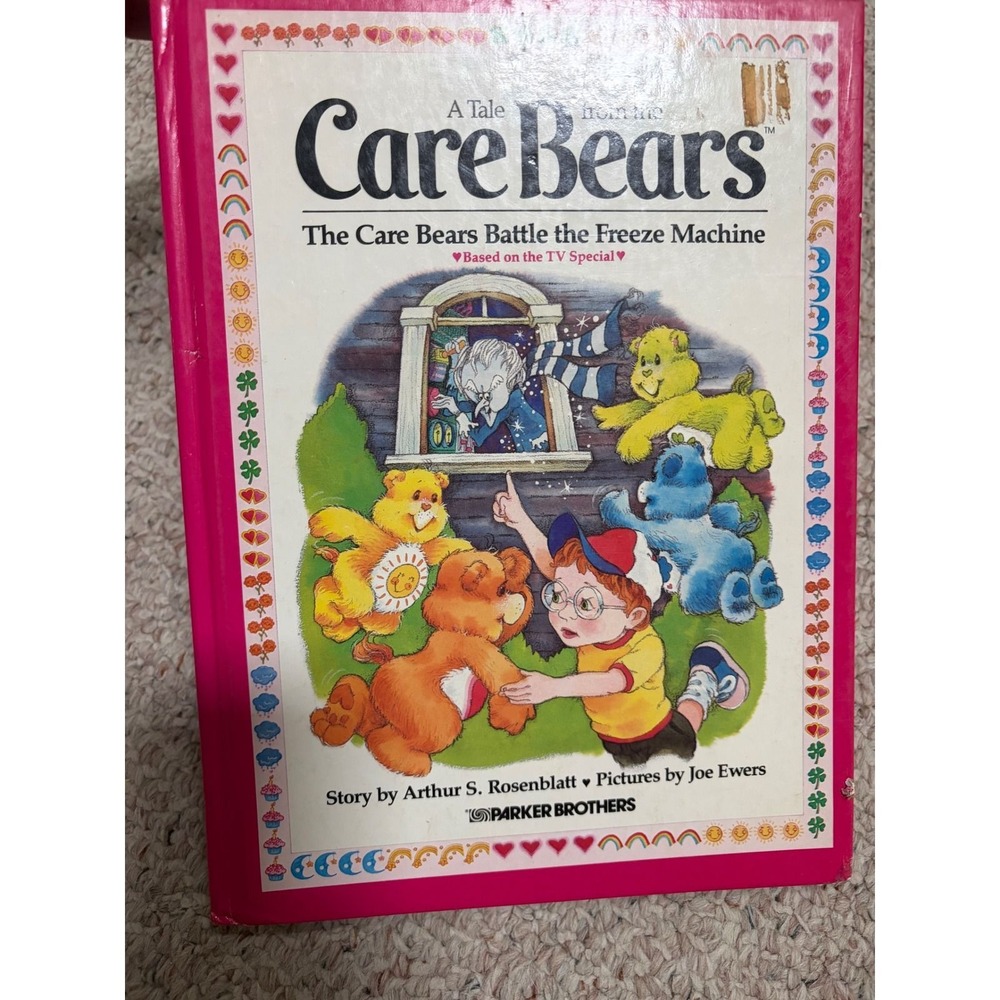 Vintage 1984 Care Bears Battle the Freeze Machine Hardcover Book Parker Brothers